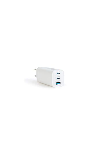 DELIGHT Phone/Laptop Charger USB + USB Type-C PD45W with Fast Charging White