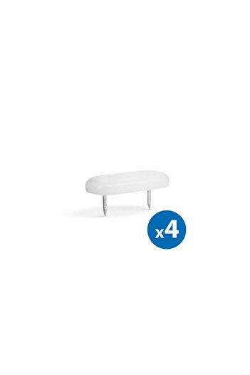 Mercaton Furniture glider leg white 43 x 18 mm 4 pcs