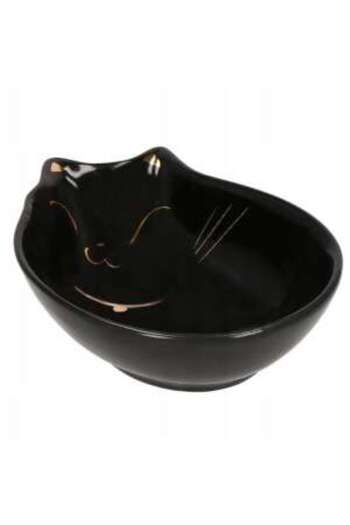 Springos Ceramic Cat Feeding Bowl, White, 15x11x5 cm, MCT-81725PS