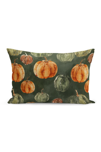 Bertille Home Autumn Plaid Series Double Side Printed Throw Pillow Case (Halloween Autumn Cushion Cover)