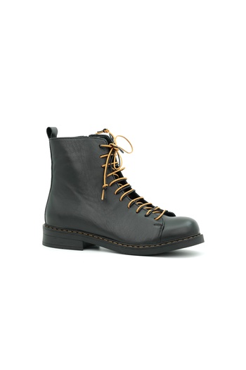 Tuna Genuine Leather Rubber Sole Zippered Women's Boots - B617310
