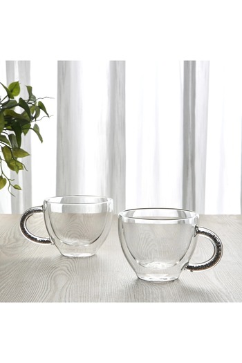 Generic Moundou 2-Piece Glass Double Wall Mug Set - 310 ml