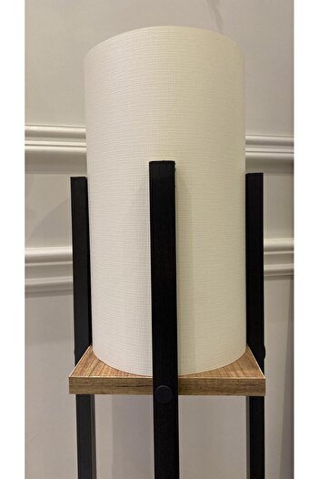 Turkish Home Floor lamp with shelves - black and brown - 145 cm
