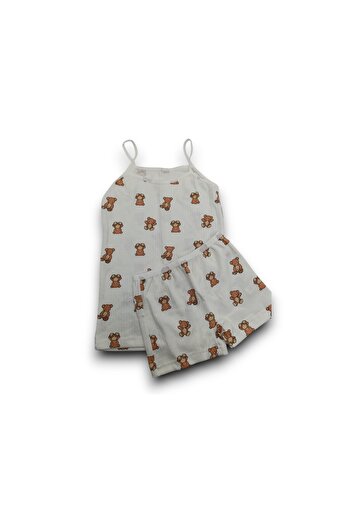 BEYAZTOPTAN 100% Quality Girls' Printed Straped Sports Boxer Set (Single)