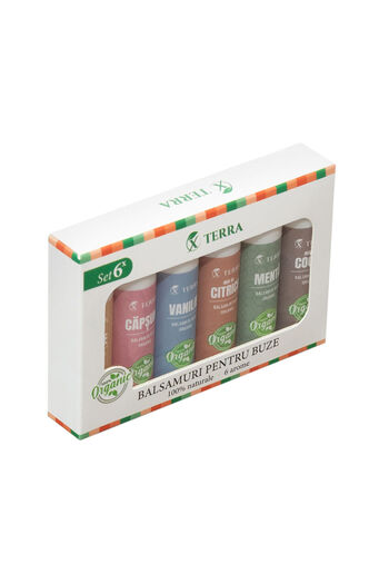 XTERRA Set of 6 lip balms | 100% organic | Mix of Ayurvedic herbs and fruits | 6 x 10 g | XTERRA®