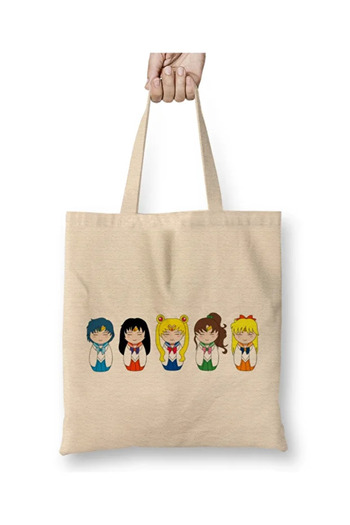 Toyaso Sailor Moon Kawaii Tote Bag Long Handle Shopping Bag Beach Bag