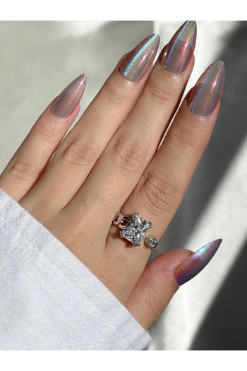 Eylülün Takısı Women's Silver Color Design Single Stone Ring