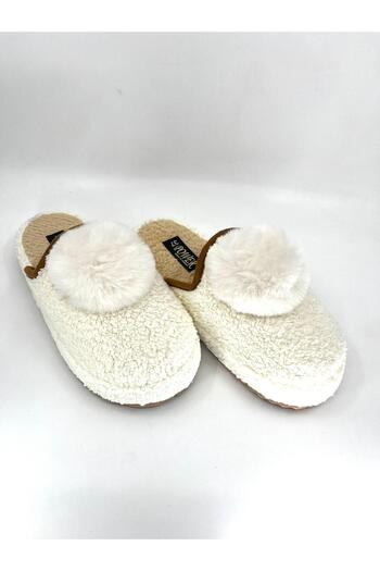 Melikoğlu Ayakkabı Ev Pompon Slippers