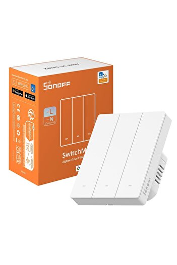 Sonoff Smart switch ZBM5-3C-80W, Zigbee, 3 channels, 10A