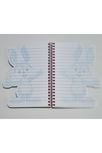 Modellino Spiral Shaped Cut 60 Sheets Embossed Sticker Cover Watermark Pages A5 Lined Notebook