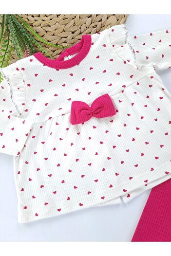 Butik Baby Girl Heart Pajama Set Gift Set Two-Piece Pajama Set
