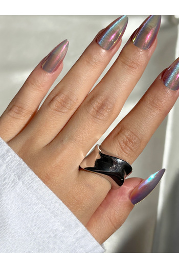 Eylülün Takısı Women's Silver Color Thick Ring