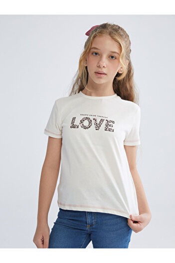 LC Waikiki Create Your Style from Uzg Store |   Crew Neck Girl's T-Shirt