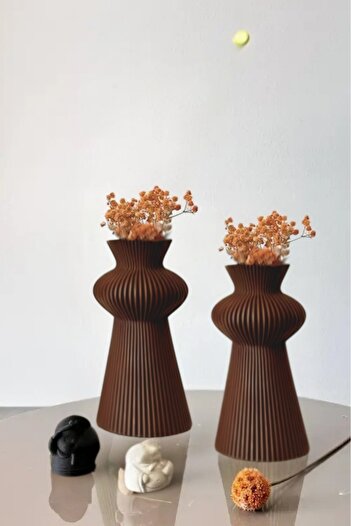 Minima Art Studio 2-Piece Nordic Style Bohemian Vase Pinterest Pampas Vase Decorative Living Room Accessory Table Ornament