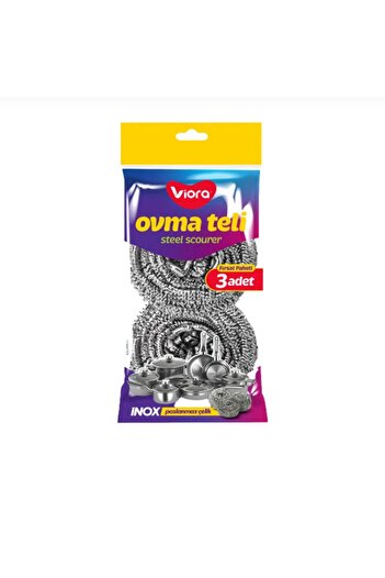 viora Cleaning Set Sponge Scrubbing Wire Brush