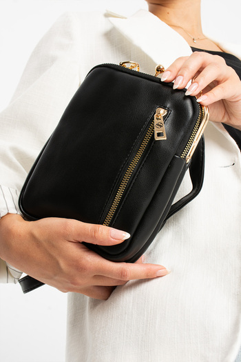 çkn sedat çakan çanta & fular & aksesuar Flat Leather Women's Crossbody Bag (Phone Holder Wallet Bag)