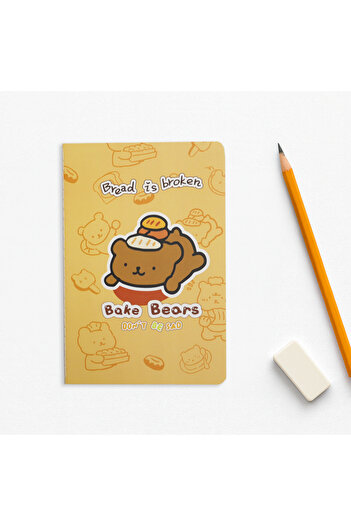 repro design Bake Bear A5 Lined Notebook Set with Cover – 4 Pieces |   160 Sheets Cardboard Cover