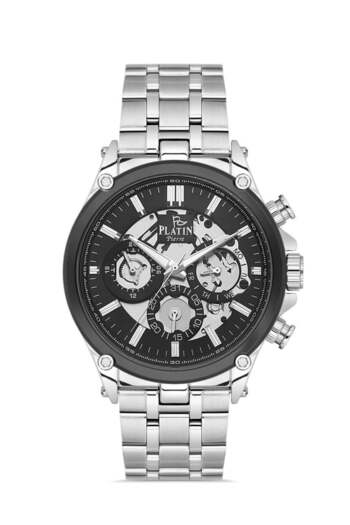 Platin Pierre Pl-1191Ga-J2 Steel Cord Functions Active Men's Wristwatch