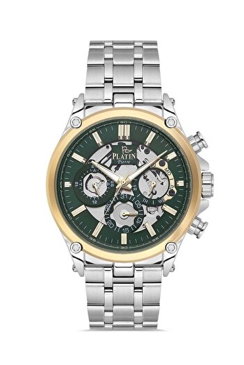Platin Pierre Pl-1191Ga-D10 Steel Cord Functions Active Men's Wristwatch