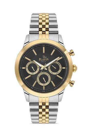Platin Pierre Pl-1162Ga-D2 Steel Cord Functions Active Men's Wristwatch