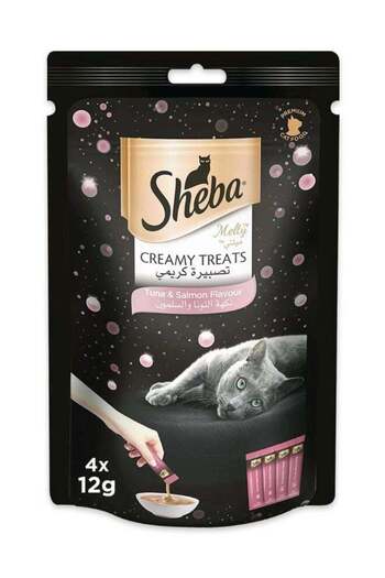 SHEBA Melty Tuna And Salmon Flavor Creamy Treats Multicolour 48grams