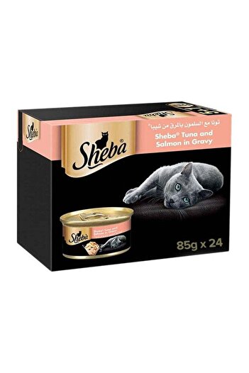 SHEBA Tuna and Salmon in Gravy Wet Cat Food Can 85g Pack of 24