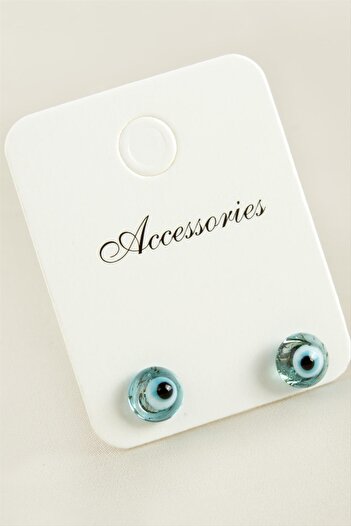 ZERO LAND Msa-Shop Nazar Glass Earring-Light Blue