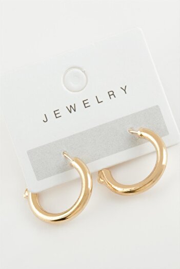 ZERO LAND Hn-Shop Pipe Hoop Earrings 1.5 Cm-Yellow