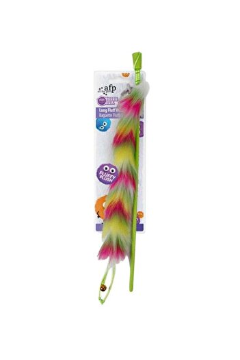 All For Paws Long Fluff Wand Toy Green