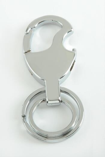 ZERO LAND Hn-Shop Apple Hook Metal Keychain-Silver Color