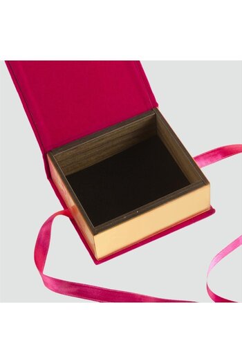 ZERO LAND Kurdale Velvet Wooden Luxury Bracelet Box - Navy Blue