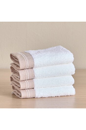 Generic Velair 4-Piece 650 GSM Portuguese Cotton Fingertip Towel Set - 30x30 cm