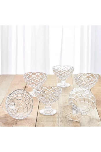 Generic Malika 6-Piece Glass Dessert Bowl Set - 250 ml