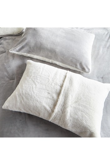 Generic Opal Solid Flannel 3-Piece King Comforter Set - 240x260 cm