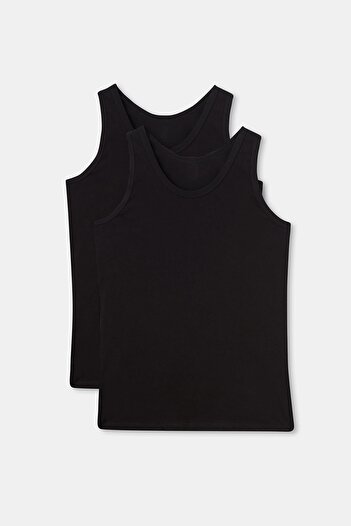 Dagi Men's Wide Neck 100% Cotton 2-Pack Undershirts