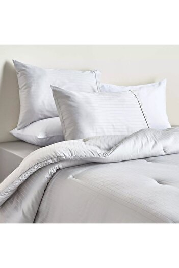 Generic Hampton Cotton Sateen Jacquard 220 Thread Count 3-Piece Queen Comforter Set - 200x240 cm