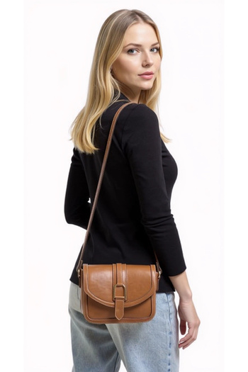 PayBuy Women's Mini Hand and Shoulder Bag with Buckle, Leather Look, Stylish Design, Daily Use, Weekend