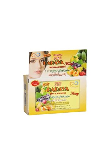 PAPAYA Nesmat Al Sahara Fruity Soap with Black Beads 6*1 - 135g
