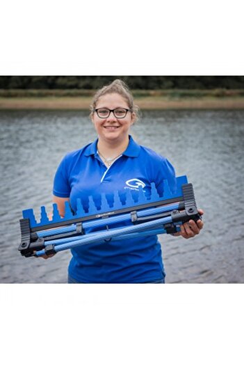 Garbolino Kit Suport Lansetă Argintiu cu 12 Stâlpi, 4 Picioare XXL 70-100cm Anti-Vânt
