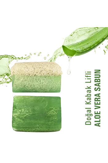 Wolawood Natural Pumpkin Fiber Aloe Vera Soap 100% Herbal Handmade Exfoliating Cleanser Organic Skin Care