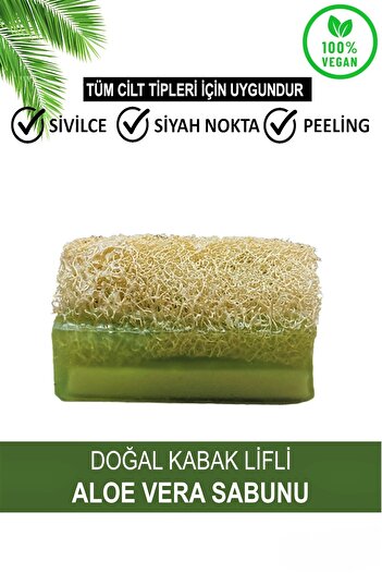 Wolawood Natural Pumpkin Fiber Aloe Vera Soap 100% Herbal Handmade Exfoliating Cleanser Organic Skin Care