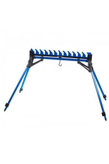 Garbolino Kit suport lansetă Silver Top cu 12 poziții, 4 picioare, XXL, reglabil 70-100 cm, rezistent la vânt