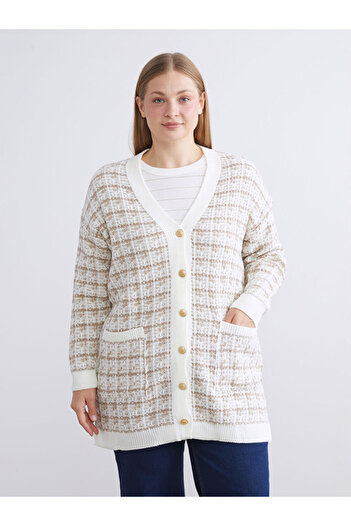 LC Waikiki Create Your Style from Uzg Store |   V-Neck Patterned Women's Knitwear Cardigan