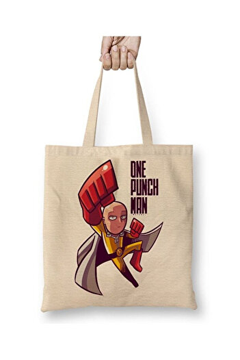 Toyaso One Punch Man Tote Bag Long Handle Shopping Bag Beach Bag