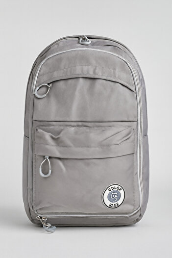 Color Bags Gray Unisex School Backpack - Middle School High School
