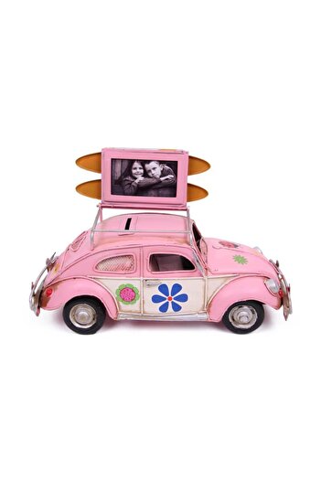 peanelife Decorative Metal Car with Frame and Moneybox Gift