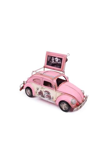 peanelife Decorative Metal Car Framed Piggy Bank Figurine