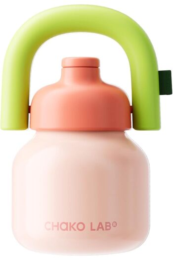 CHAKO LAB Insulated Water Bottle with Straw Lid, handle, Straw & Screw Top, 33oz, Stainless Steel Wa