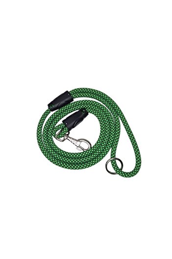 moonparacord Dog Walking Rope Neon Green Black Crystal Pattern 150 cm