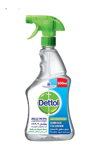 Dettol Anti-bacterial Surface Cleanser Spray Bottle, 500 ml